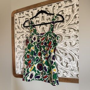 Eliot Danori Silk Colorful Sleeveless Square Neck Top